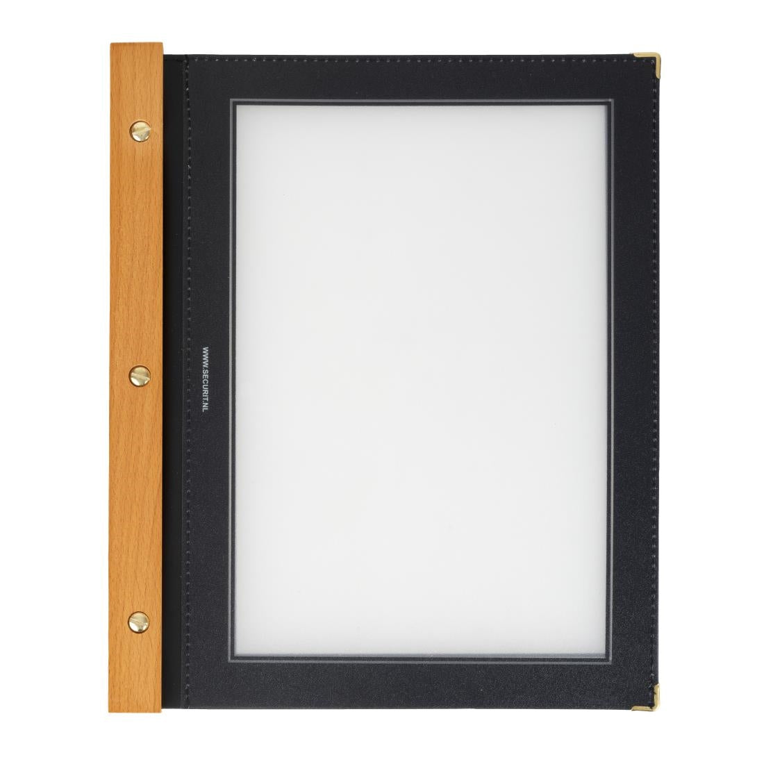 H759 Securit menumappen set met houten box A4 zwart (20 stuks)