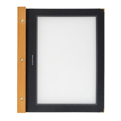 H759 Securit menumappen set met houten box A4 zwart (20 stuks)