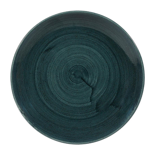 FA594 Churchill Stonecast Patina Rustic Teal Evolve Coupe Bord 22cm (12 stuks)