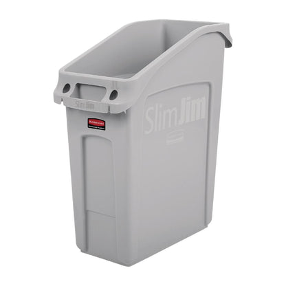 FC924 Rubbermaid Slim Jim afvalbak grijs 49Ltr