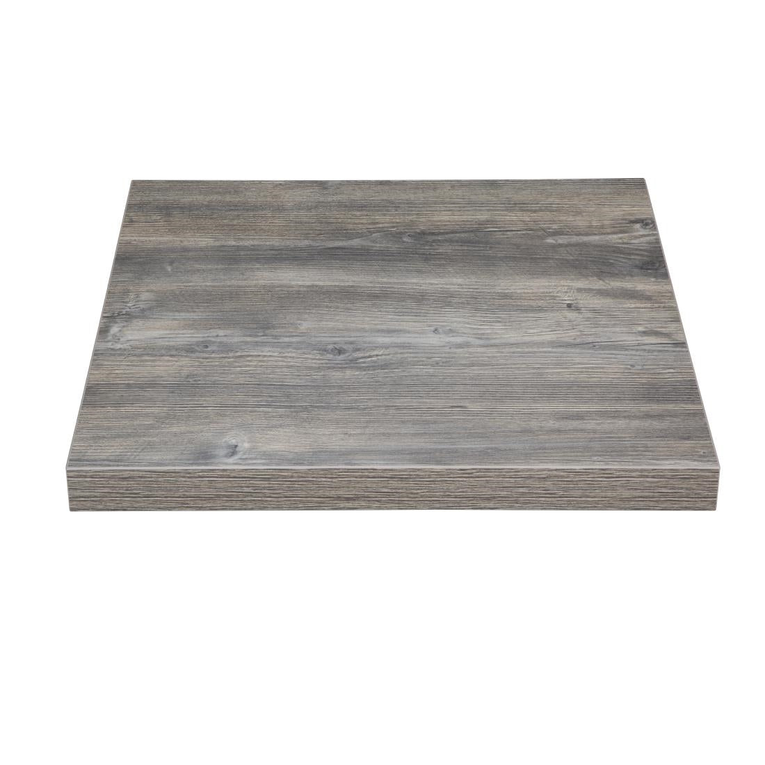 FT291 Bolero Voorgeboord Vierkant Melamine Tafelblad Ash Grey 700mm