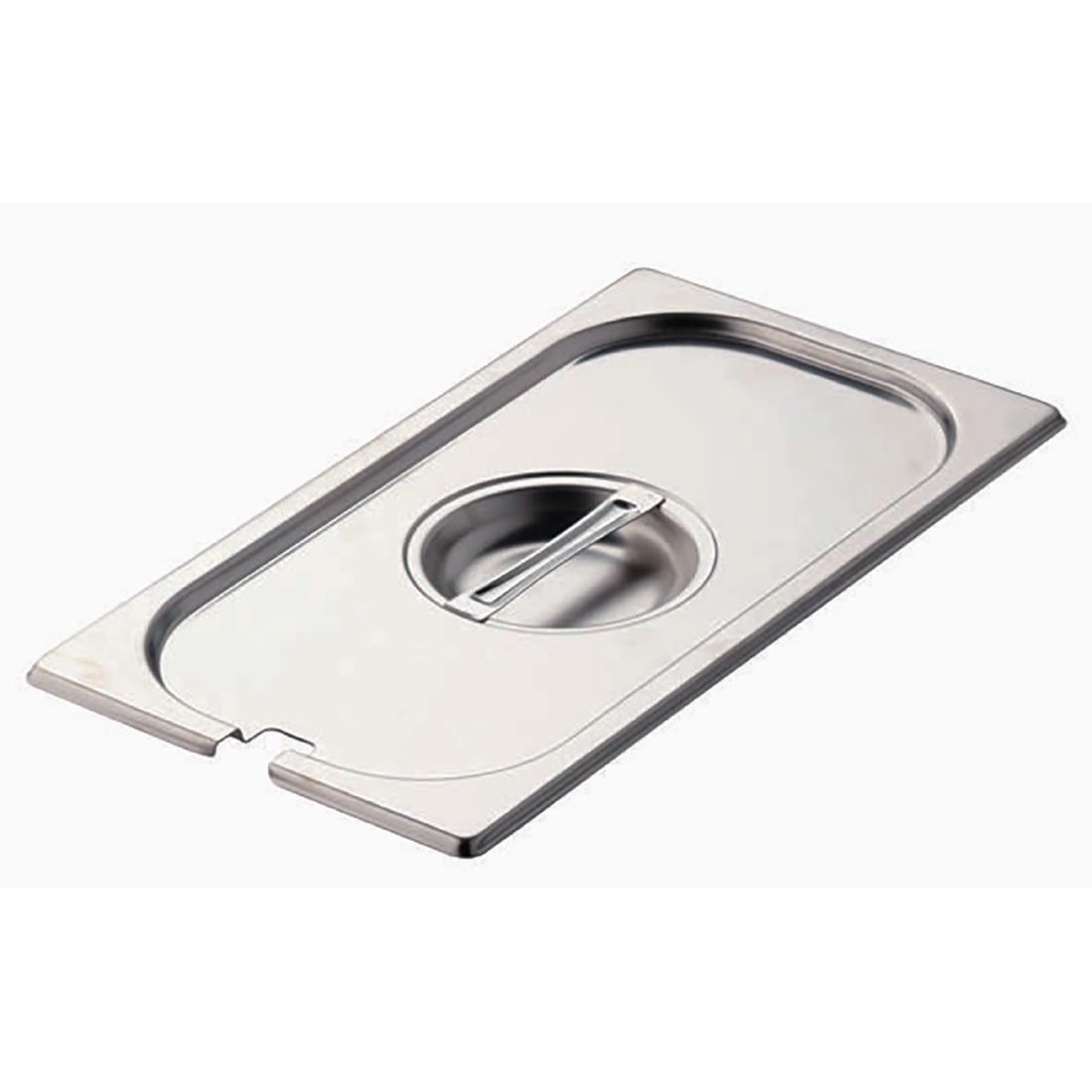 DR495 Gastro M RVS gastronorm deksel GN 1/3 met lepeluitsparing