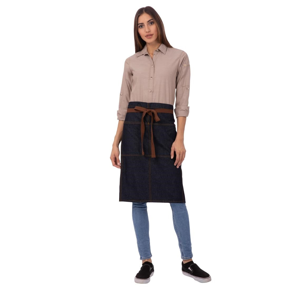 B345 Chef Works Urban Memphis standaard sloof indigo