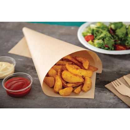 DW631 Vegware composteerbaar ongebleekt vetvrij papier 38x27,5cm (500 stuks)