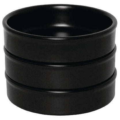 DK832 Olympia stapelbaar schaaltje mat zwart 10,2x2cm (6 stuks)