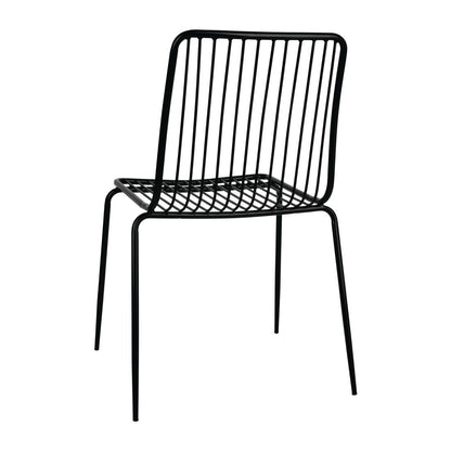 FB874 Bolero RVS eetkamerstoelen zwart (4 stuks)
