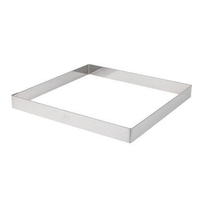 GM387 De Buyer vierkante vorm RVS 20x2cm