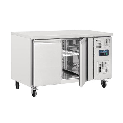 G377 Polar U-serie 2-deurs koelwerkbank 228L