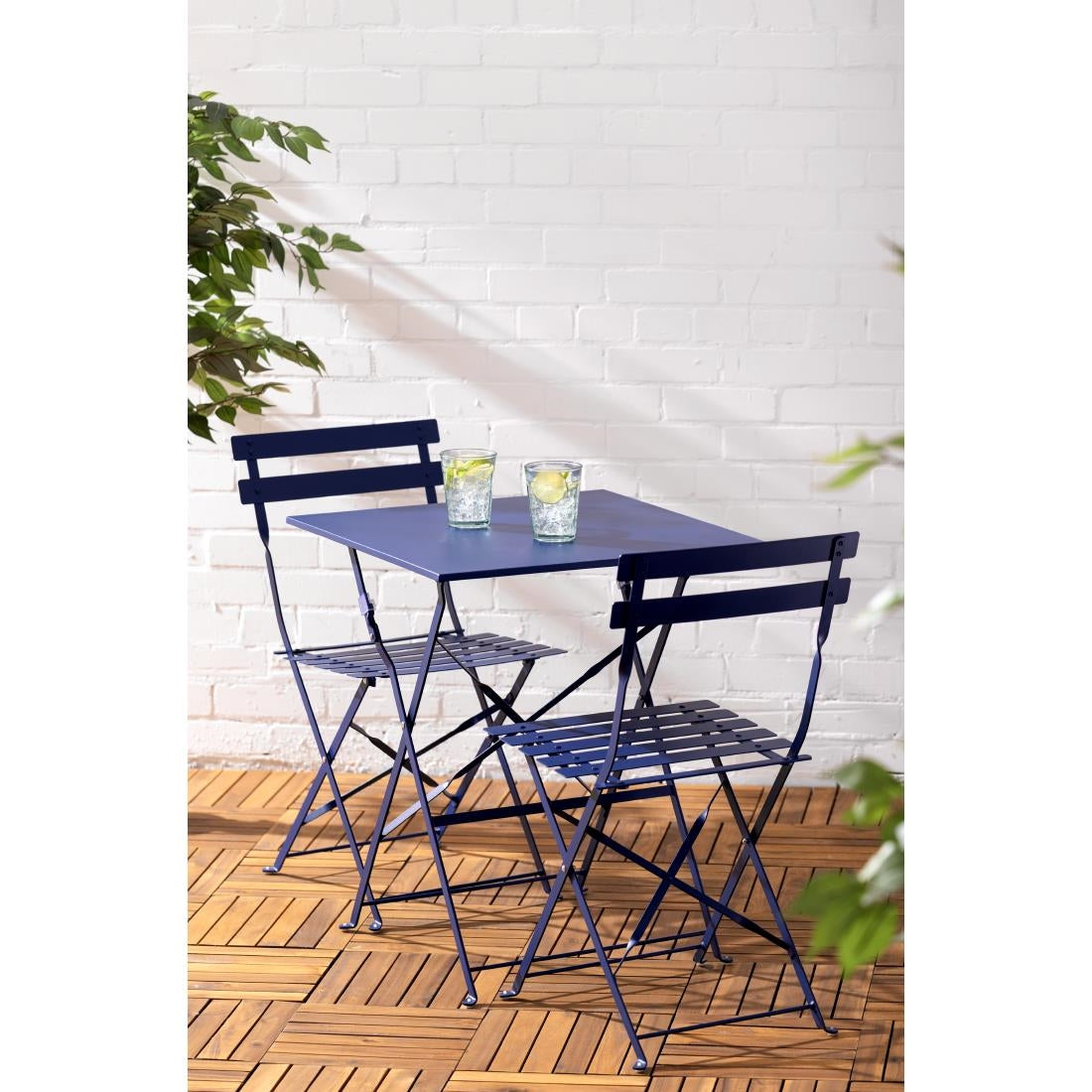 FU541 Bolero Perth Pavement Style Klapstoelen Donker Marineblauw (2 stuks)