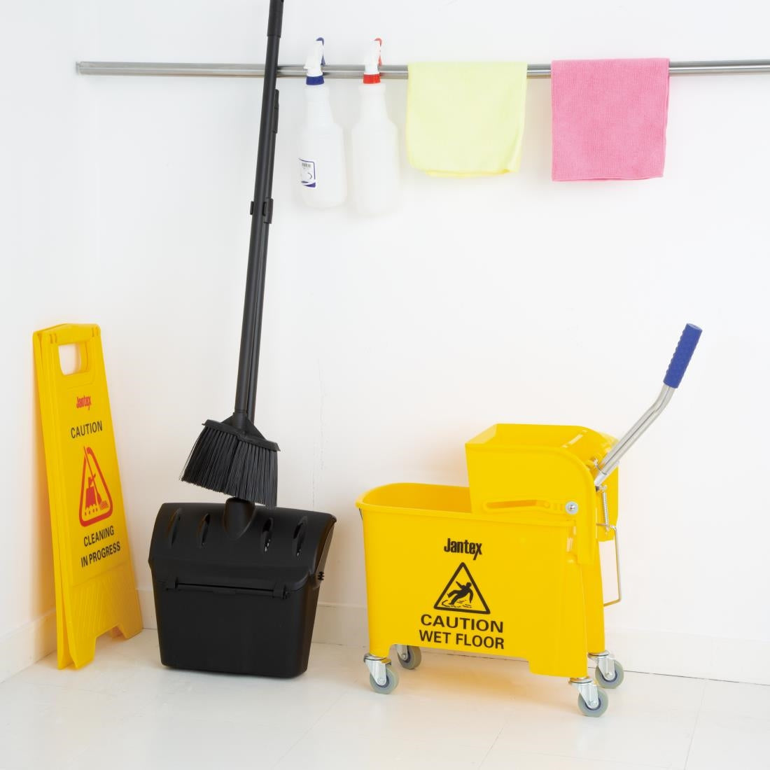 F951 Jantex Kentucky rolemmer met wringer geel 20Ltr