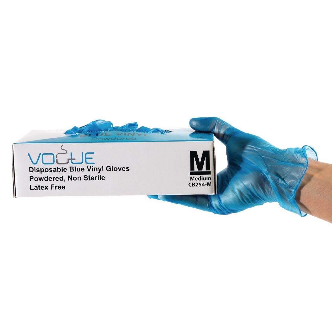 S619-M BULKVOORDEEL Vinyl handschoenen gepoederd M + GRATIS houder (500 stuks)