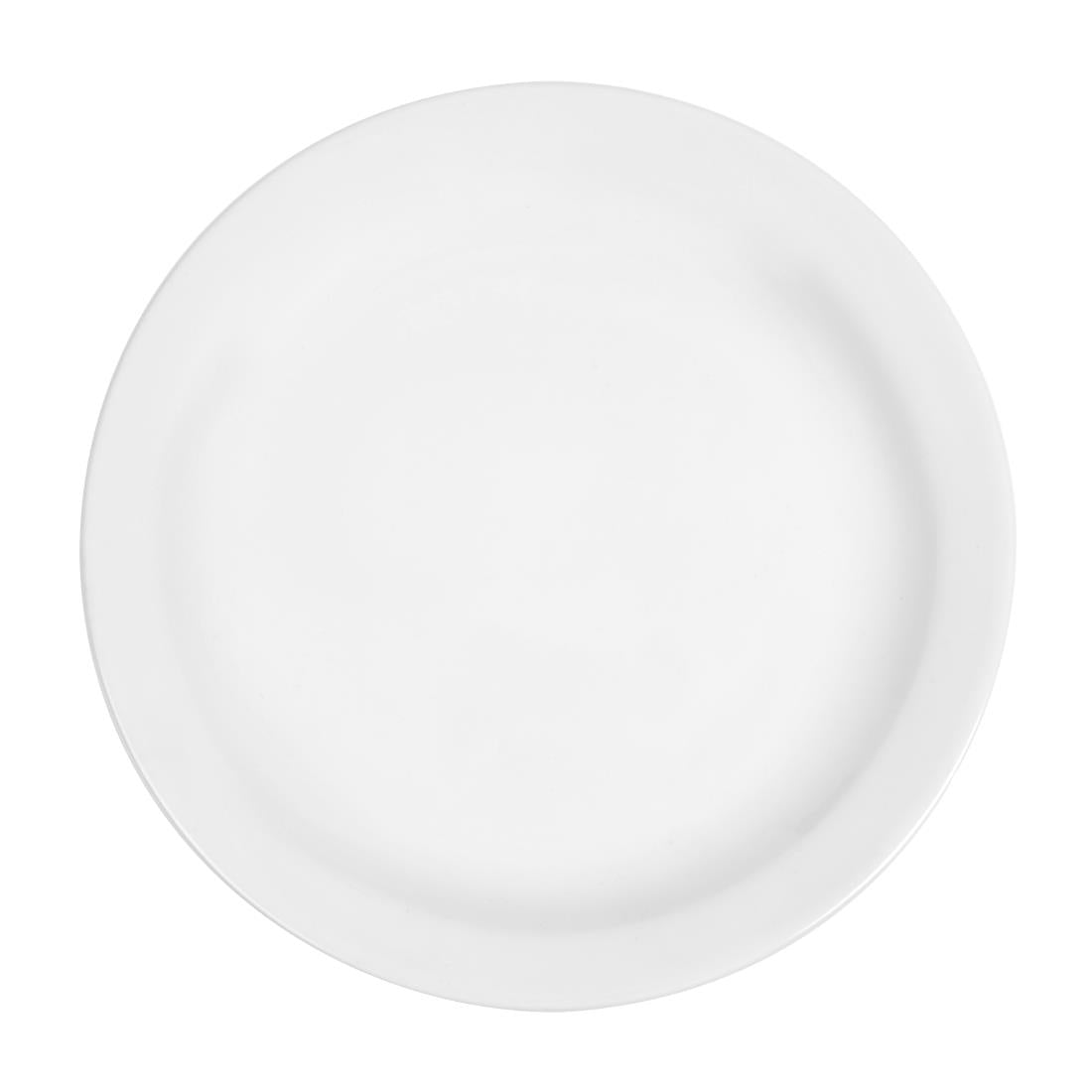 CB488 Olympia Whiteware Borden Met Smalle Rand 20,2cm (12 Stuks)