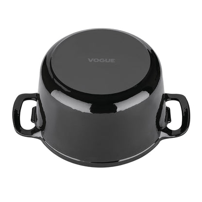 GH301 Vogue ronde inductie braadpan zwart 4Ltr