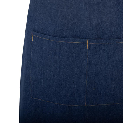 BA158 Southside Denim Blauw Short Met Bruine Bandjes