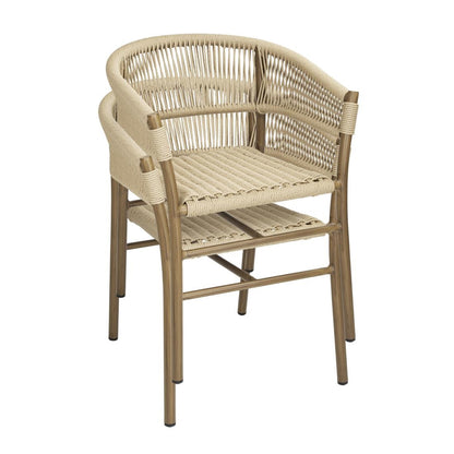 FU532 Bolero Florence Natuurlijk Touw Twist Rieten Stoelen (2 stuks)