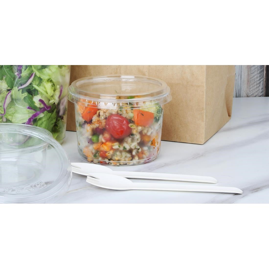 HU064 Fiesta recyclebare rPET Deli-bekers 225 ml/8 oz (300 stuks)