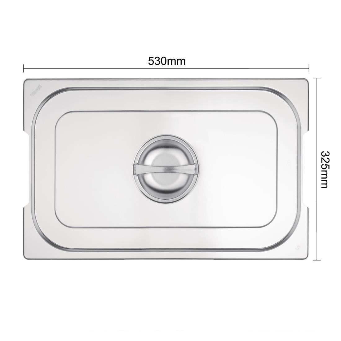 CB181 Vogue RVS deksel voor GN 1/1 bak met handvatten