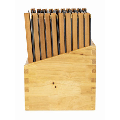 H759 Securit menumappen set met houten box A4 zwart (20 stuks)