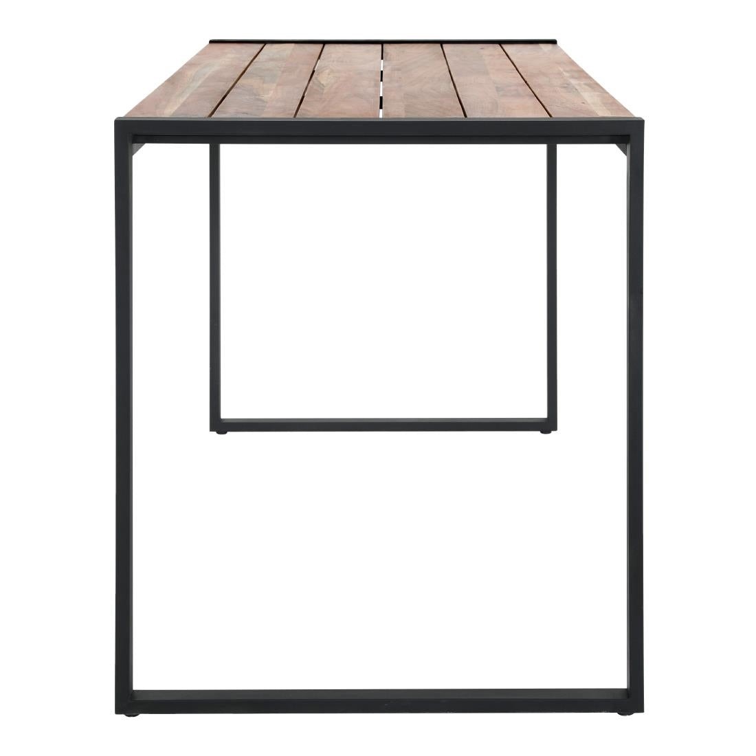 DK905 Bolero Industriële Bartafel Van Staal En Acacia, 1800x900mm