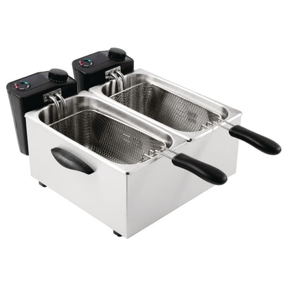 GG199 Caterlite dubbele friteuse voor licht gebruik 2x 3,5L