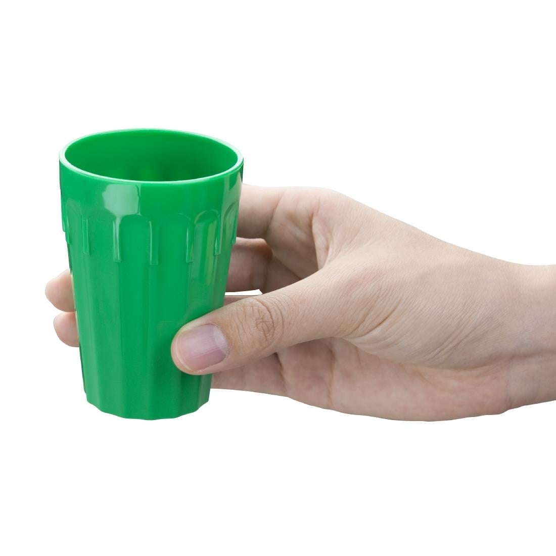 CE271 Olympia Kristallon polycarbonaat bekers 14,2cl groen (12 stuks)