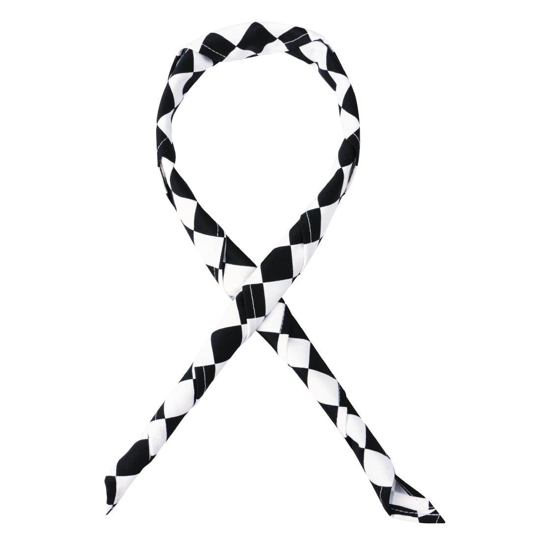 A261 Whites halsdoek zwart-wit geruit