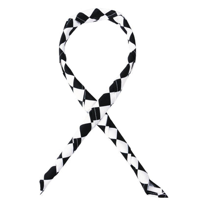 A261 Whites halsdoek zwart-wit geruit