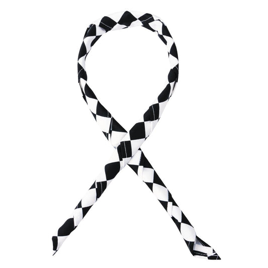 A261 Whites halsdoek zwart-wit geruit