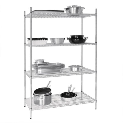 U257 Vogue voorraadrek met 4 schappen 122x61cm