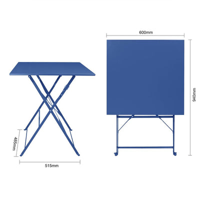 FU540 Bolero Perth Pavement Style Vierkante Tafel Donker Marineblauw