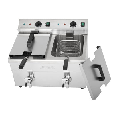 CT012 Buffalo dubbele inductie friteuse 2x 3000W