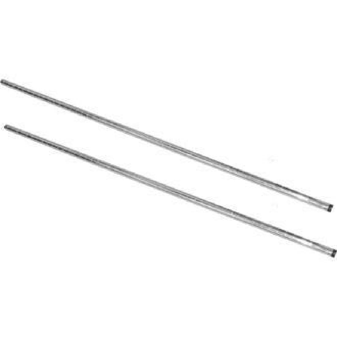 U887 Vogue chroom staanderset voor Vogue voorraadrekken 127cm (2 stuks)