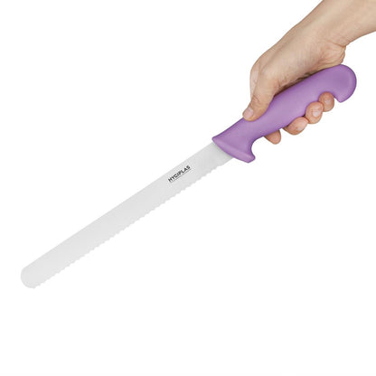 FX123 Hygiplas Snijmes Gekarteld Paars 24.8cm