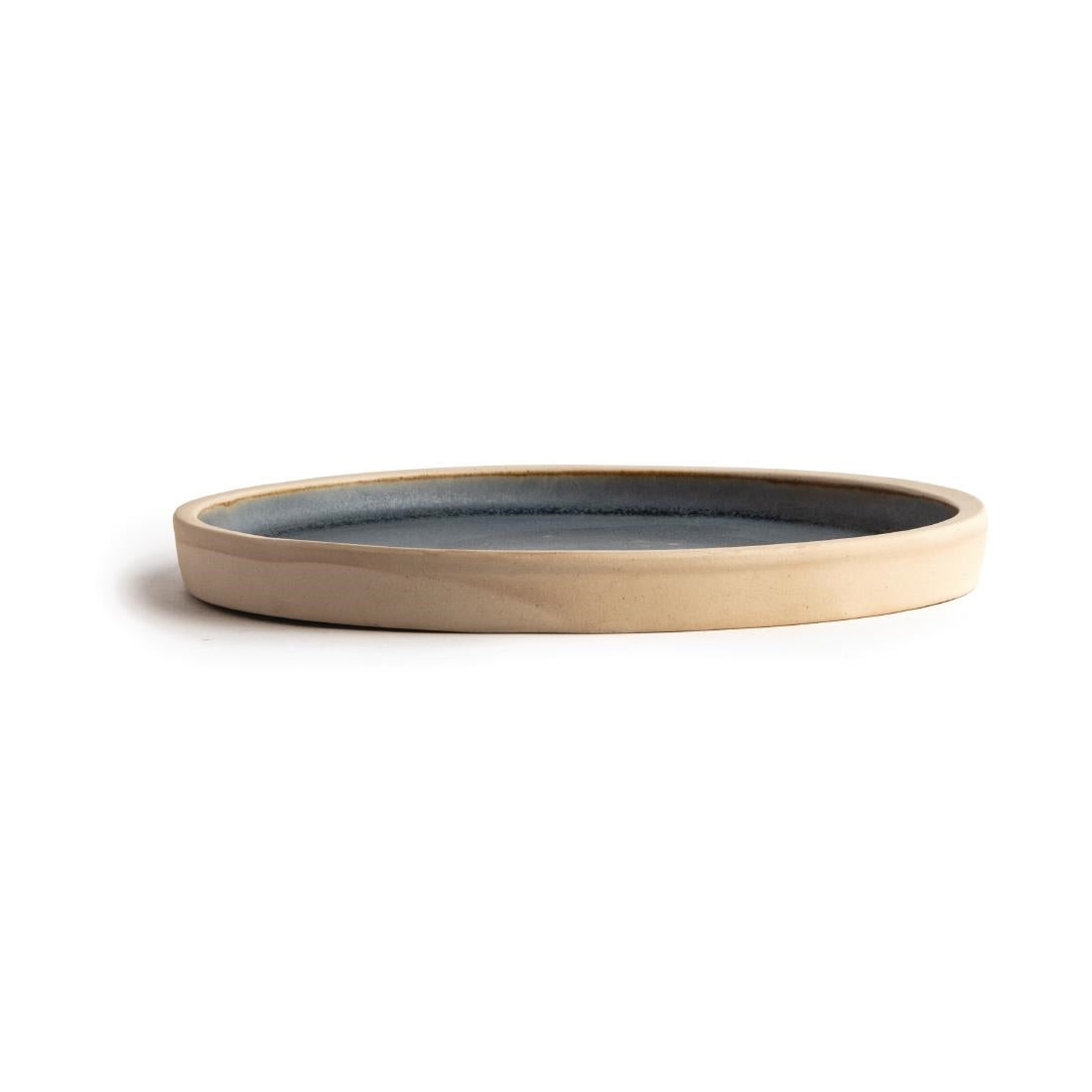 FA300 Olympia Canvas platte ronde borden blauw graniet 18cm (6 stuks)