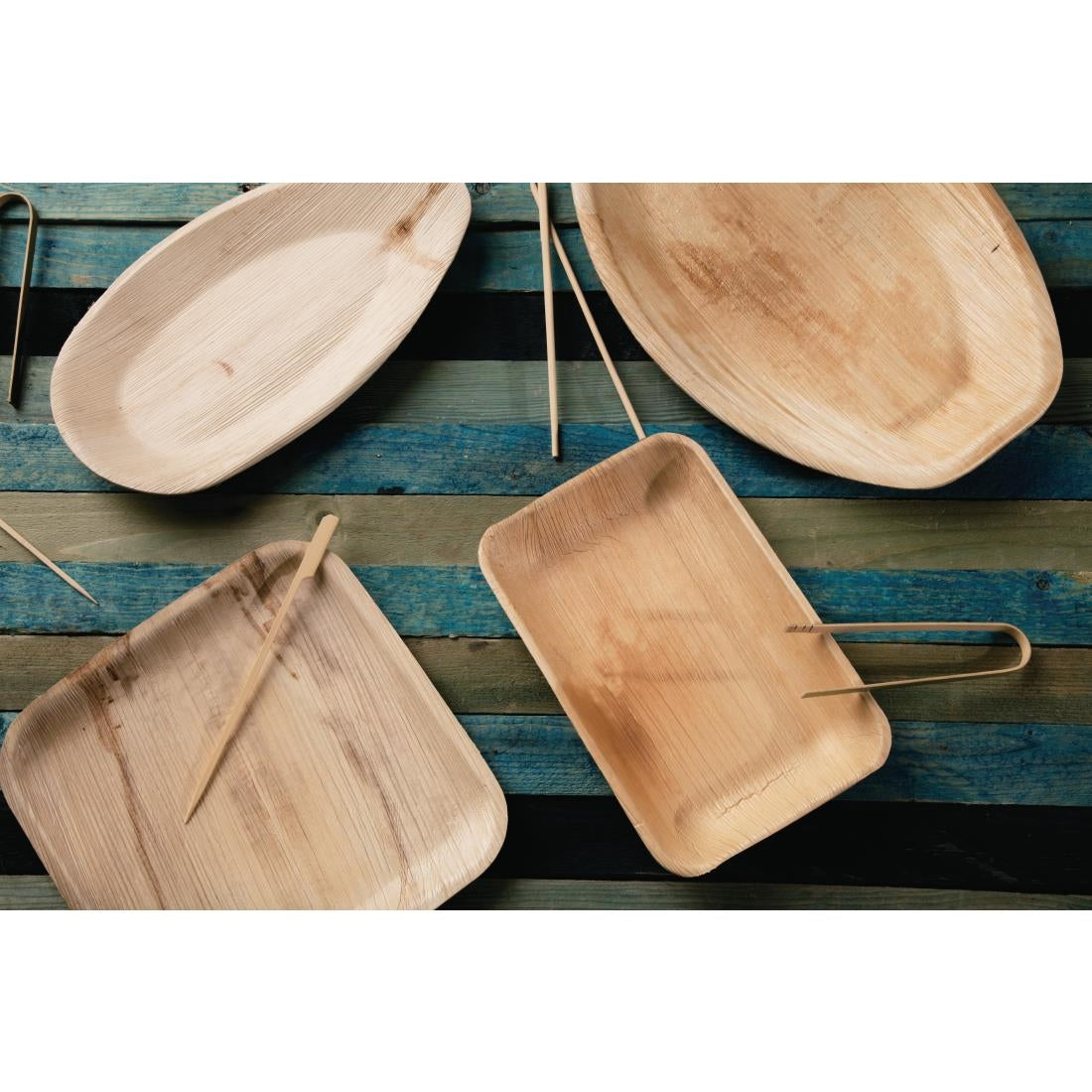 DK391 Fiesta Compostable biologisch afbreekbare bamboe tangen 16cm (50 stuks)