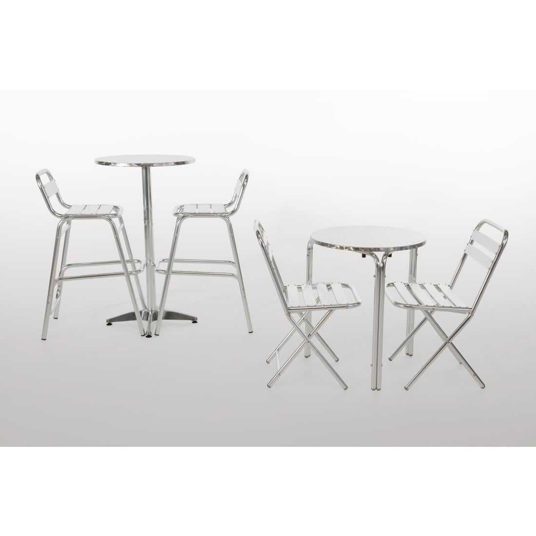 U431 Bolero ronde stapelbare RVS tafel 60cm