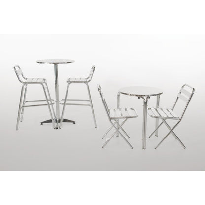 U431 Bolero ronde stapelbare RVS tafel 60cm