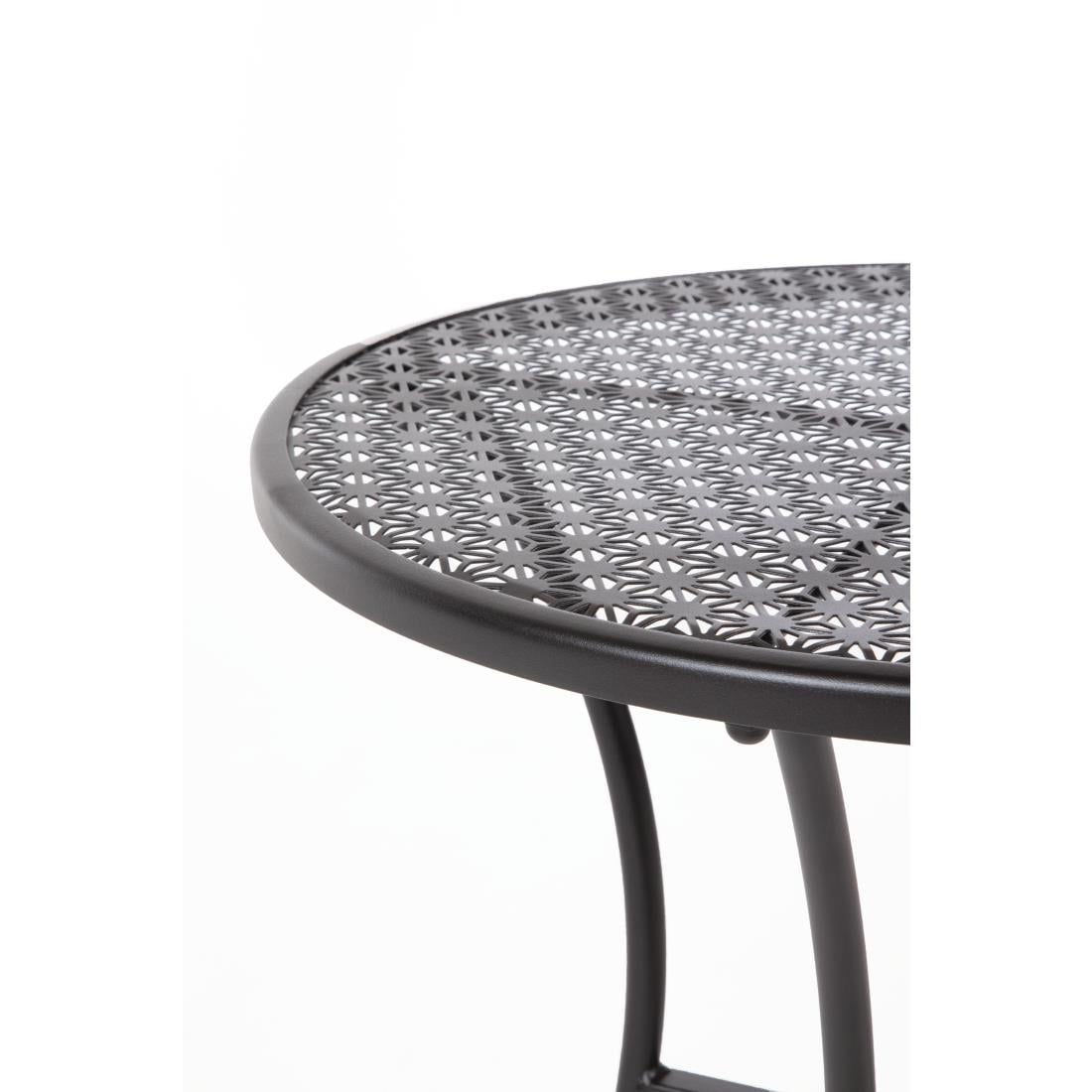 GG705 Bolero ronde stalen bistrotafel zwart 60cm