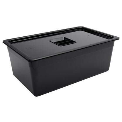 U457 Vogue polycarbonaat 1/1 gastronorm container 200mm zwart