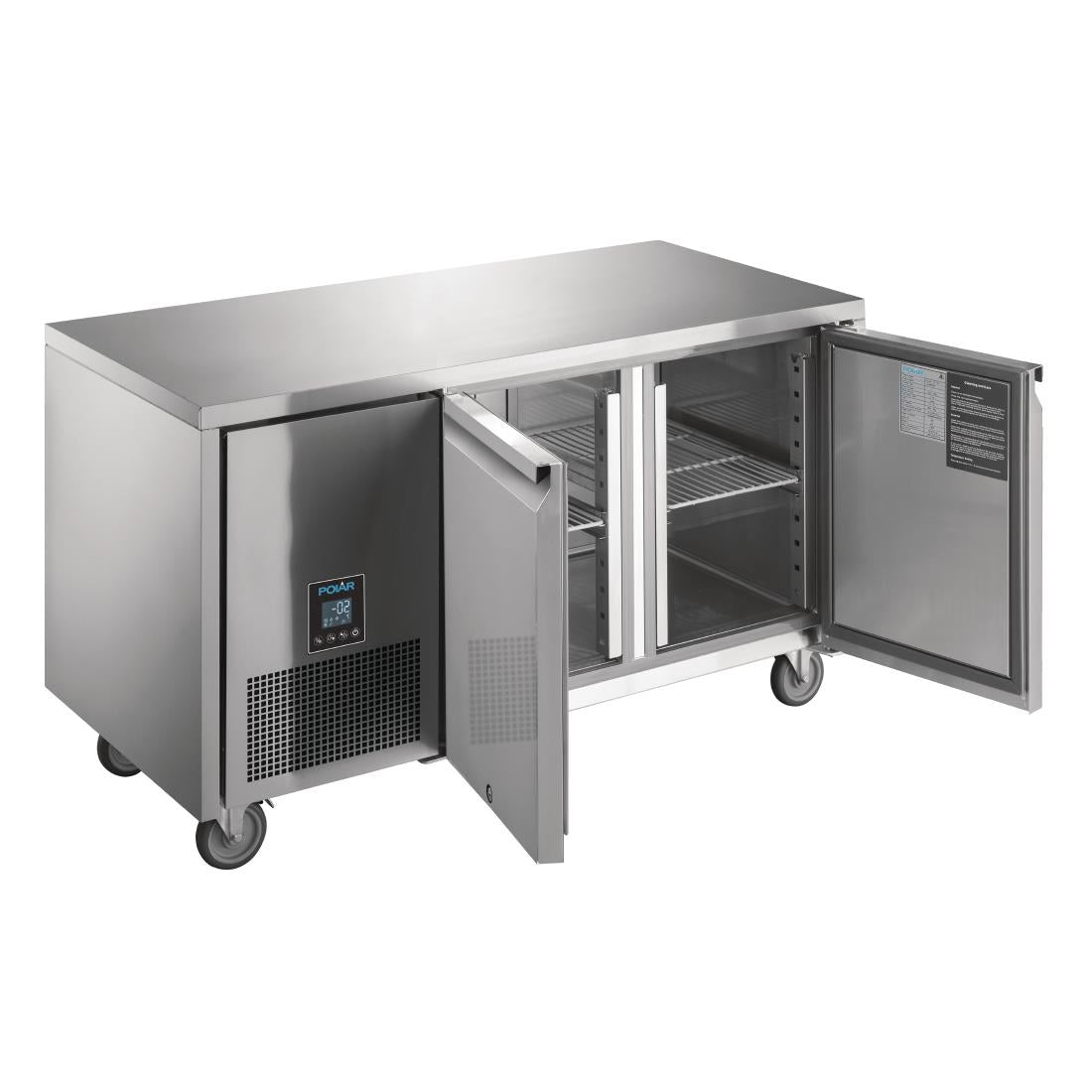 UA005 Polar U-serie premium tweedeurs koelwerkbank 267L