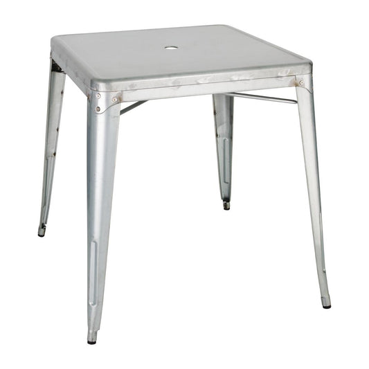 GC866 Bolero Bistro gegalvaniseerd stalen tafel vierkant 668mm