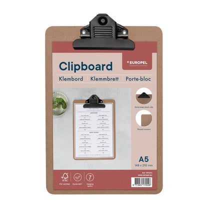 HU469 Europel Klembord A5 Portret Hout 148 x 210 Mm