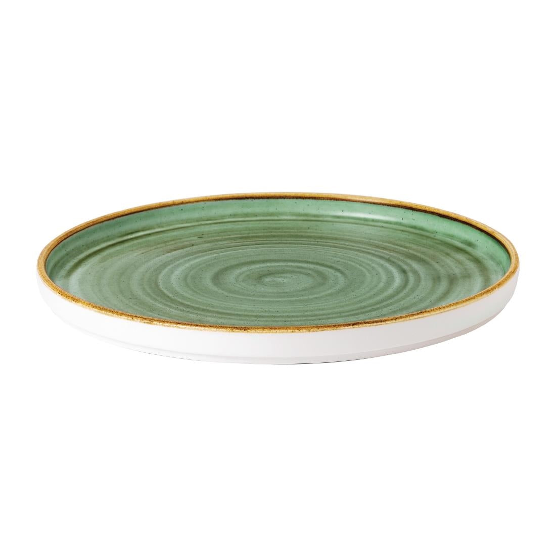 FJ914 Churchill Stonecast Samphire Green Bord Met Opstaande Rand 25.9cm (6 stuks)