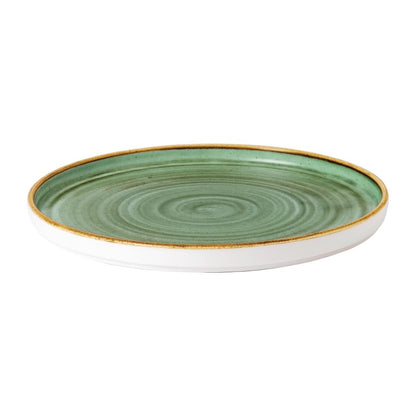 FJ914 Churchill Stonecast Samphire Green Bord Met Opstaande Rand 25.9cm (6 stuks)
