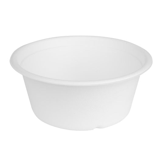HW021 Fiesta Composteerbare Bagasse Kom Basis 400ml (50 stuks)