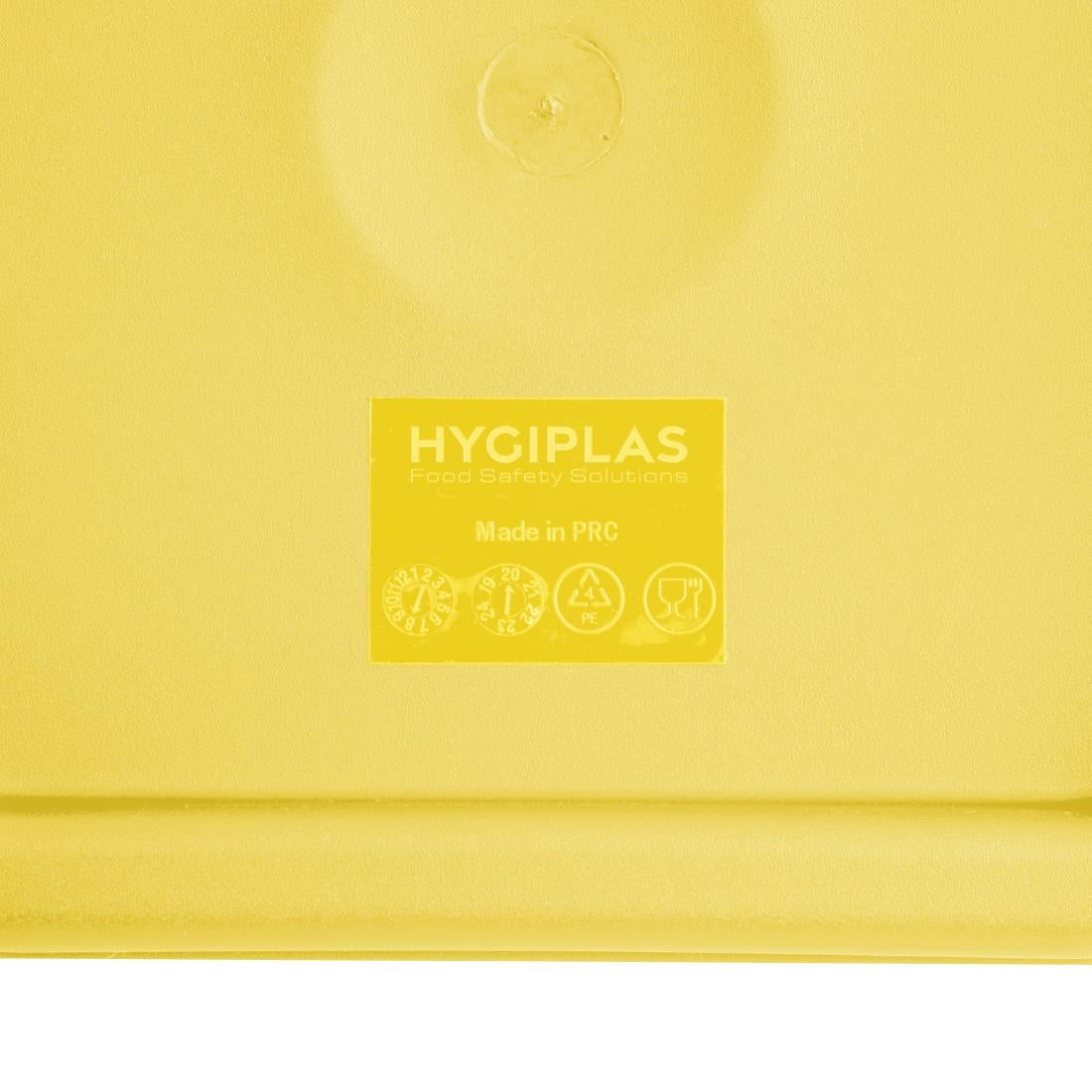 FX138 Hygiplas vierkant deksel voor vershouddozen, geel, medium