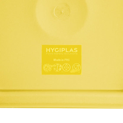 FX138 Hygiplas vierkant deksel voor vershouddozen, geel, medium