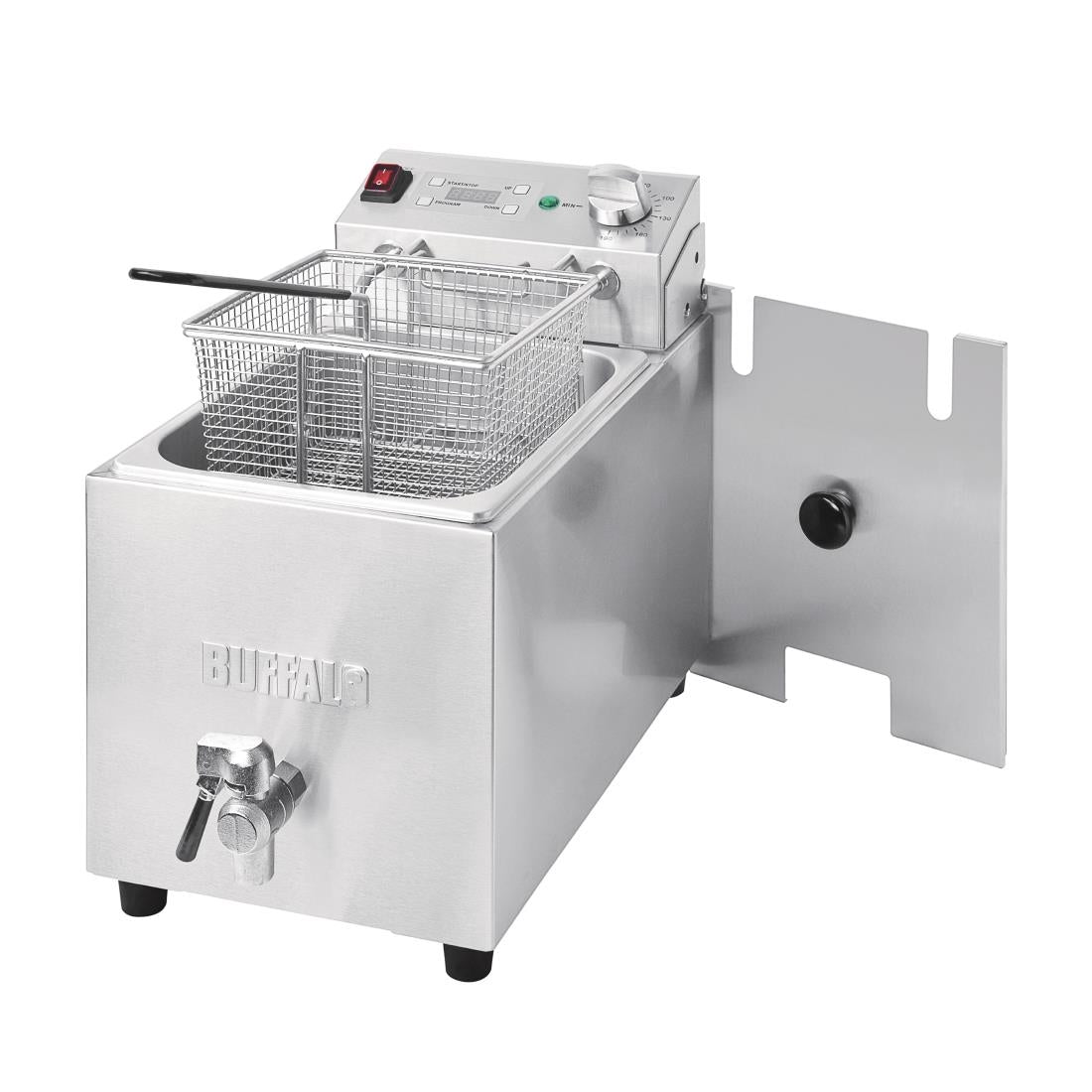 FC374 Buffalo enkelvoudige tank enkele mand 8ltr aanrecht friteuse met timer 2.9kw