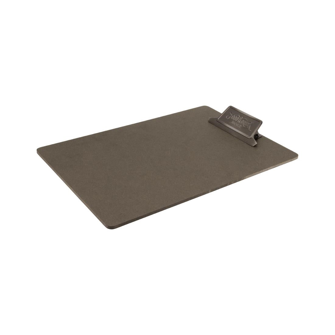 CU931 Securit Vintage menu klembord metalen patina clip met "Eten & Drinken" artwork A4