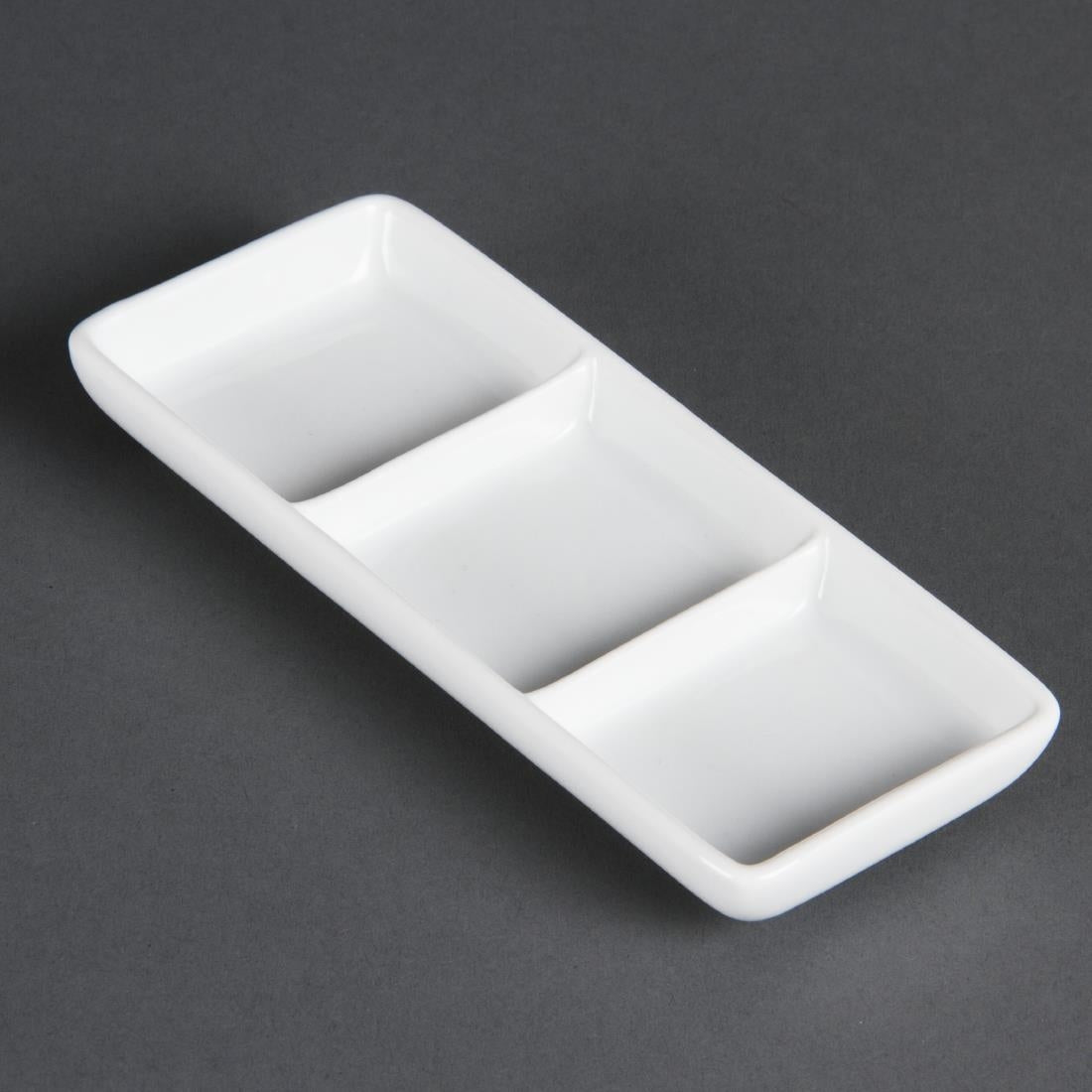 C336 Olympia Whiteware verdeelschaaltje 3 vakken (12 stuks)